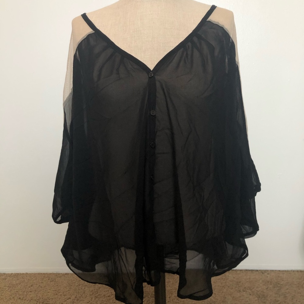 Black sheer shirt
